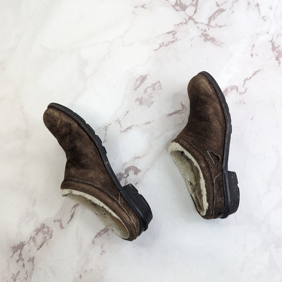 Ugg Slip On Women 5 Shoreham Shoes Suede Furr Shearling Slippers 5380 Slip On - Picture 8 of 10